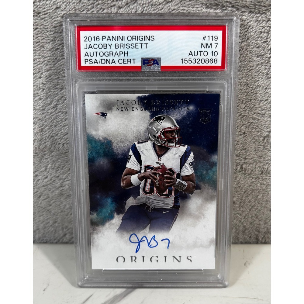 Panini Origins Jacoby Brissett Rookie Auto Card #119 PSA 7/10 Patriots Autograph